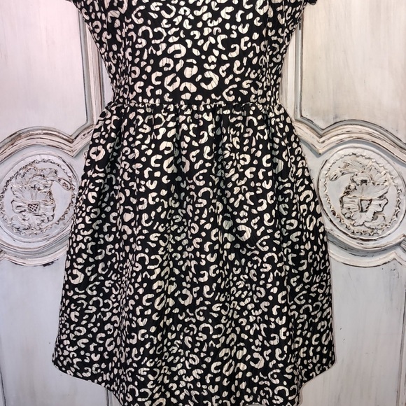 Zara Women Cap Sleeve Fit And Flair Animal Print Dress Size Med. - Picture 4 of 13